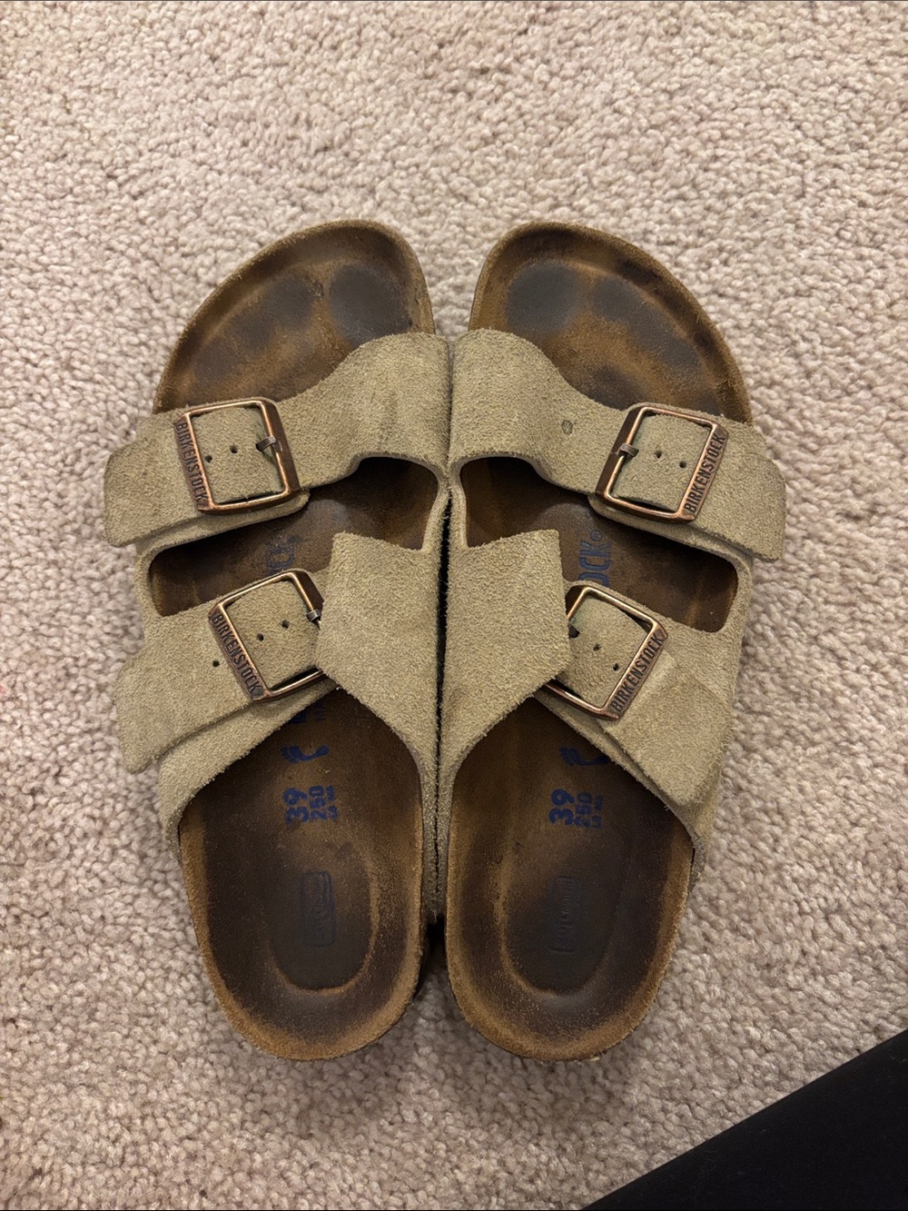 Birkenstock Kids Arizona Suede Sandals in Taupe/Beige